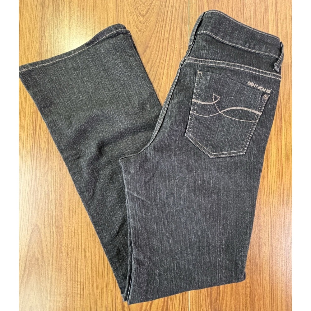 DKNY JEANS Womens SOHO Dark Blue JEAN STRETCH BOOT CUT Sz 10‎